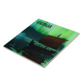 Viking Ship and Northern Lights Tegeltje (Zijkant)