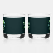 Viking Ship and Northern Lights Whisky Glas (Links)