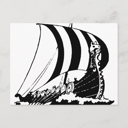 Viking Ship Briefkaart (Voorkant)
