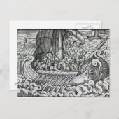 Viking Ship Briefkaart (Voorkant / Achterkant)