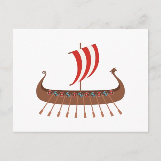 Viking Ship Briefkaart (Voorkant)