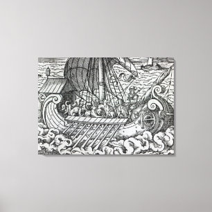 Viking Ship Canvas Afdruk