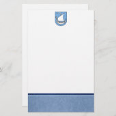 Viking Ship Coat of Arms Briefpapier (Voorkant / Achterkant)