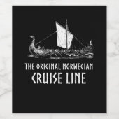 Viking Ship Cruise Line Odin en Valhalla Wijn Etiket (Enkel label)
