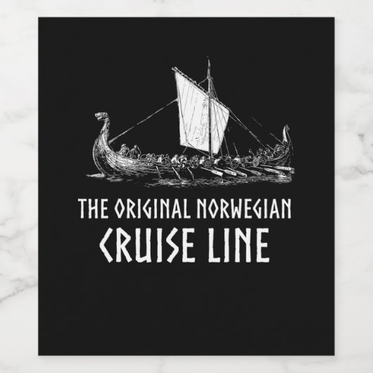 Viking Ship Cruise Line Odin en Valhalla Wijn Etiket (Enkel label)
