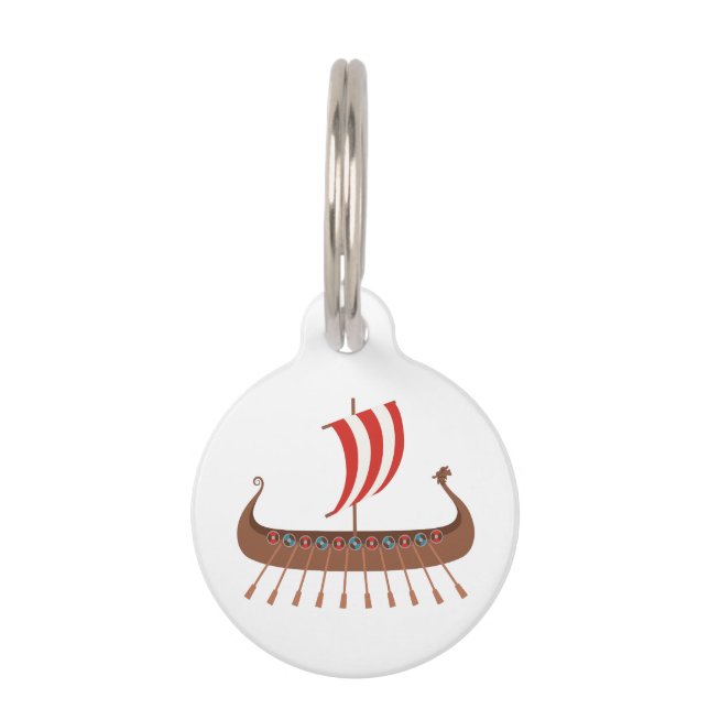 Viking Ship Huisdierpenning (Voorkant)