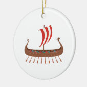 Viking Ship Keramisch Ornament (Links)