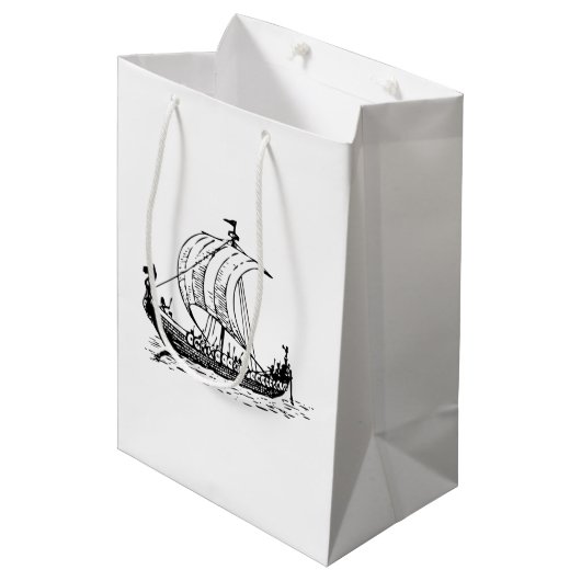 Viking Ship Medium Cadeauzakje (Voorkant Gekanteld)
