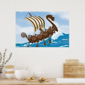Viking Ship Poster (Keuken)