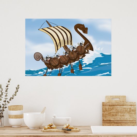Viking Ship Poster (Keuken)