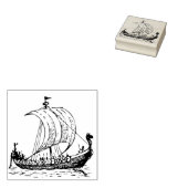 Viking Ship Rubberstempel (Gestempeld)