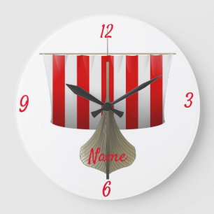 Viking Ship Sailing Thunder_Cove Grote Klok