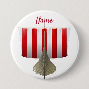 Viking Ship Sailing Thunder_Cove Ronde Button 7,6 Cm