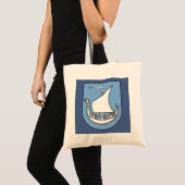 Viking Ship Scandinavian Tote Bag (Voorkant (product))