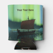 Viking Ship under Northern Lights Blikjeskoeler (Achterkant)