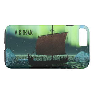 Viking Ship under Northern Lights iPhone 8 Plus / 7 Plus Hoesje