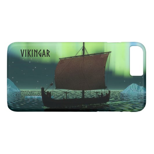 Viking Ship under Northern Lights Case-Mate iPhone Case (Achterkant (Horizontaal))