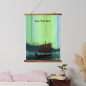 Viking Ship under Northern Lights Hangend Wandkleed (Slaapkamer)