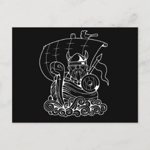 Viking Ship Warrior Norse Mythology Valhalla Gift Briefkaart