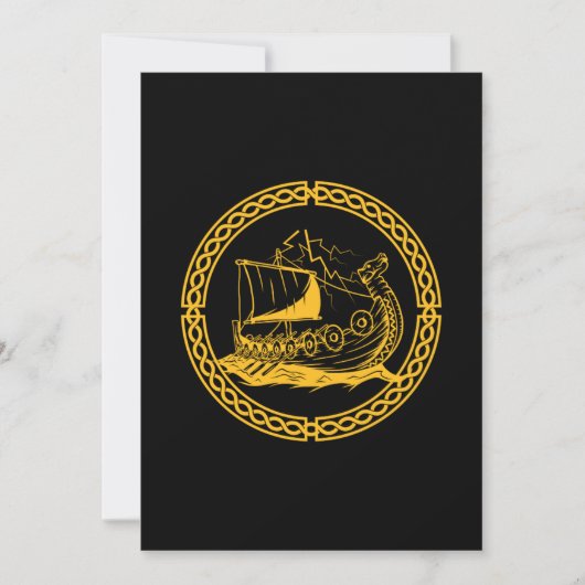 Viking Ship Warrior Valhalla Norse Mythology Gift Kaart (Voorkant)