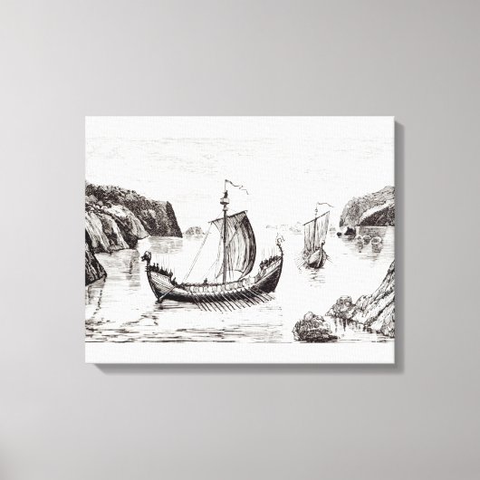 Viking Ships Canvas Afdruk (Voorkant)