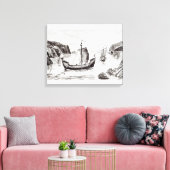 Viking Ships Canvas Afdruk (Insitu (Woonkamer))
