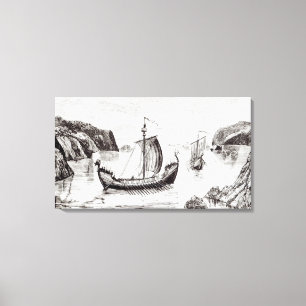 Viking Ships Canvas Afdruk