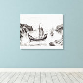 Viking Ships Canvas Afdruk (Insitu (Houten vloer))
