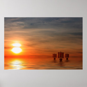 Viking Ships Poster