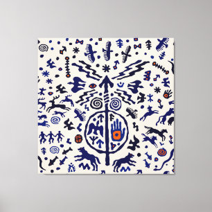 Viking sjamaan ritueel talisman canvas afdruk