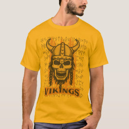 Viking Skeleton Sinaasappel T-shirt