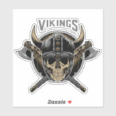 Viking Skull Warrior Sticker (Vel)
