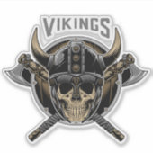 Viking Skull Warrior Sticker (Voorkant)