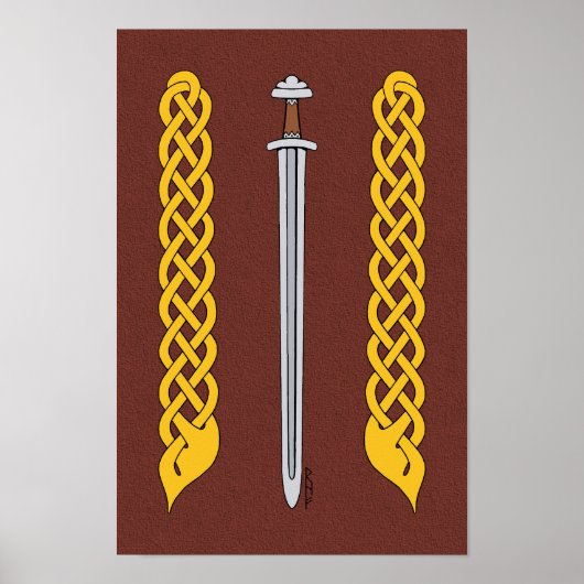 Viking Sword en Plaitwork Poster (Voorkant)