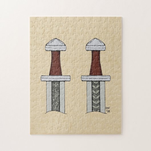 Viking Sword Pattern Welding Legpuzzel (Verticaal)