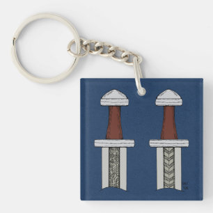 Viking Sword Pattern Welding Sleutelhanger