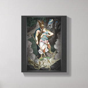 VIKING THEMA HUWELIJKSVERJAARDAG CANVAS AFDRUK