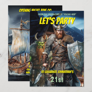 Viking-thema Noorse krijgers middeleeuwse fantasie Kaart