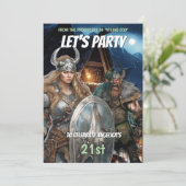 Viking thema Noorse krijgers middeleeuwse mannen v Kaart (Staand voorkant)