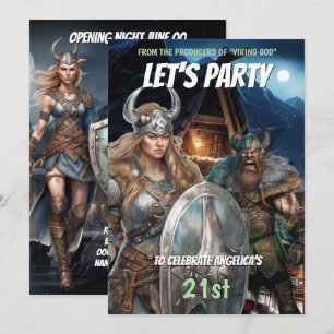 Viking thema Noorse krijgers middeleeuwse mannen v Kaart