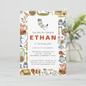 Viking Thème Anniversaire Fête Invitation (Debout devant)