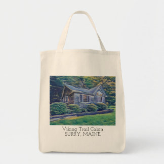 Viking Trail Cabin Waterverf Canvas tas
