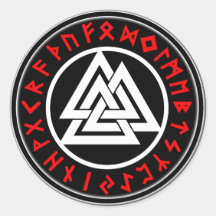 Viking Triscalion Red Runes 