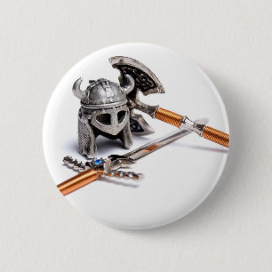 Viking-uitrusting Ronde Button 5,7 Cm