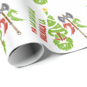 Viking Valhalla Kerstfeestdag Cadeaupapier (Rol Hoek)