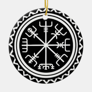 Viking Vegvisir Kompas Keramisch Ornament