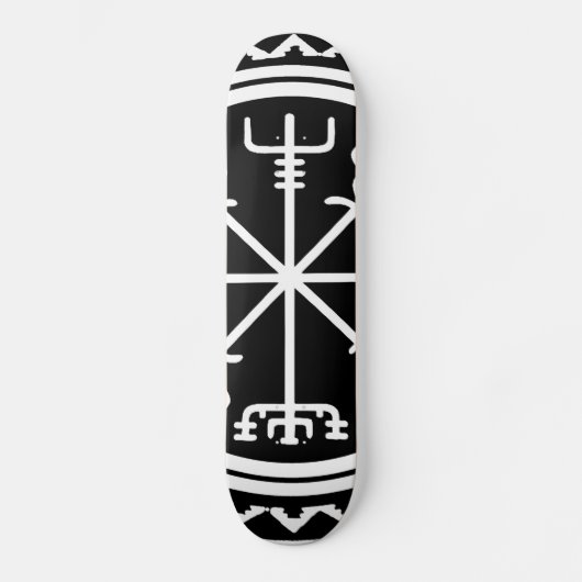Viking Vegvisir nautisch kompas skateboard (Voorkant)