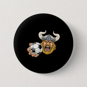 Viking Voetbal Ll Cartoon Karakter Man Ronde Button 5,7 Cm