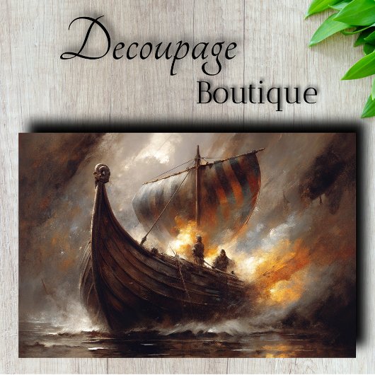 Viking Voyage Decoupage Tissuepapier