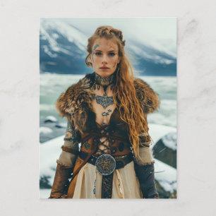 Viking vrouwen tijdloze krijgers briefkaart